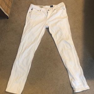 Slim white pants